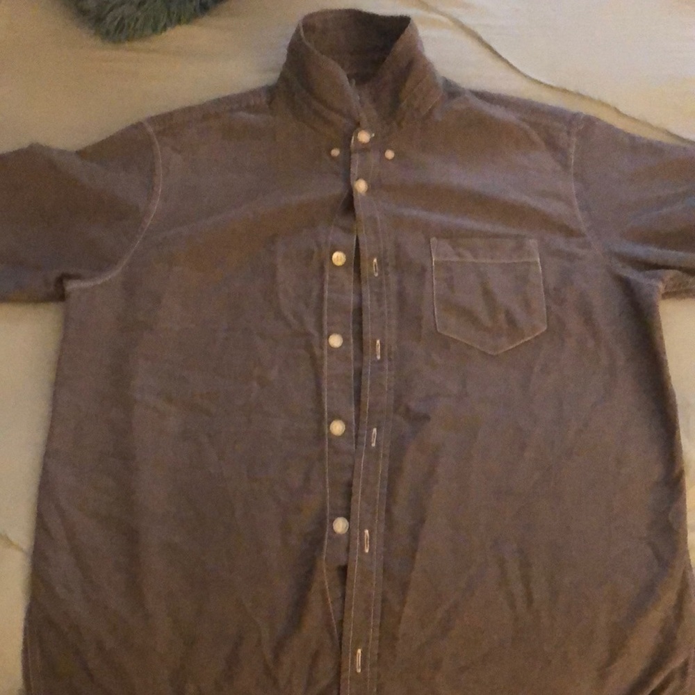 Retrofit button up, Grey with white stitching , Medium. No flaws and no rips